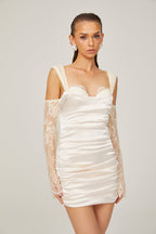 Isabeau dantel mini elbise