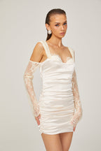 Isabeau dantel mini elbise