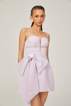 Honorine fiyonklu mini elbise