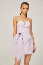 Honorine fiyonklu mini elbise