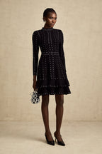 Fabienne kristal örgü mini elbise