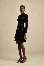 Fabienne kristal örgü mini elbise