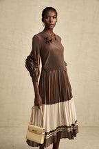 Émeline çiçek midi elbise