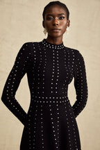 Fabienne kristal örgü mini elbise