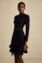 Fabienne kristal örgü mini elbise