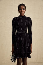 Fabienne kristal örgü mini elbise