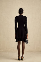 Fabienne kristal örgü mini elbise