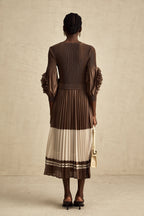 Émeline çiçek midi elbise