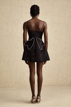 Kalp Süslemeli Mini Elbise