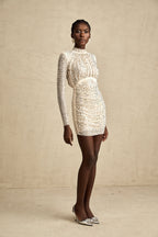 Noémie kristal mini elbise