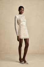 Noémie kristal mini elbise