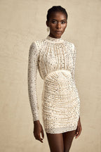 Noémie kristal mini elbise