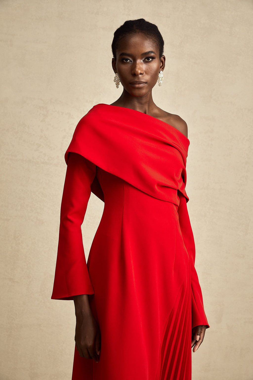 Valentine yırtmaçlı maksi elbise