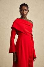 Valentine yırtmaçlı maksi elbise