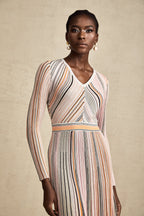 Mathilde pileli midi elbise