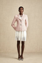 Kristal Kareli Tüvit Blazer Ceket