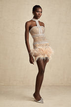 Madeleine kristal mini elbise