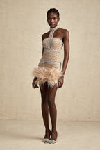 Madeleine kristal mini elbise