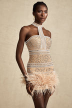 Madeleine kristal mini elbise