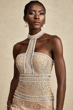 Madeleine kristal mini elbise