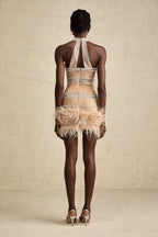 Madeleine kristal mini elbise