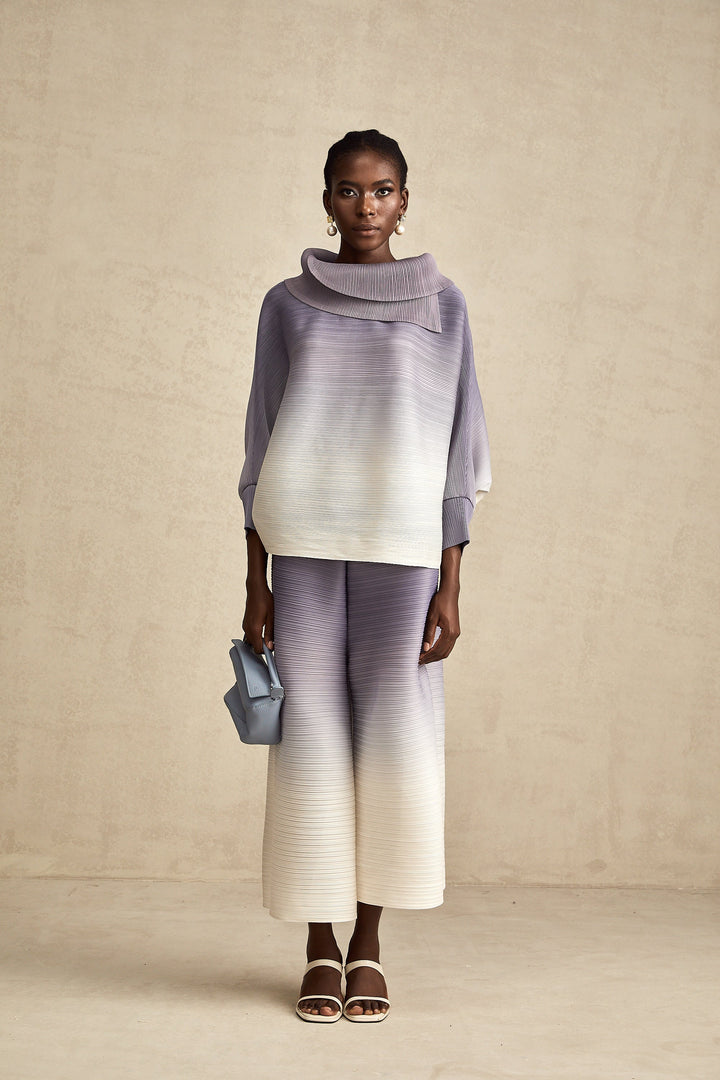 Kırışık Bluz Ve Pantolon Uyumlu Takım