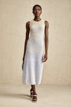 Pauline örgü midi elbise