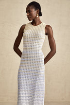 Pauline örgü midi elbise