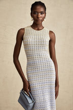 Pauline örgü midi elbise