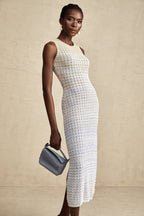 Pauline örgü midi elbise