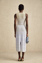 Pauline örgü midi elbise