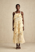 Juliette dantel midi elbise