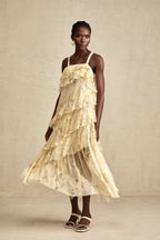 Juliette dantel midi elbise