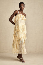 Juliette dantel midi elbise