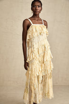 Juliette dantel midi elbise