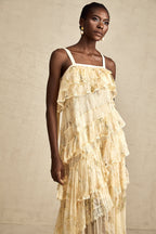 Juliette dantel midi elbise