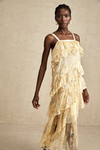 Juliette dantel midi elbise