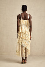 Juliette dantel midi elbise