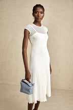 Liane şeffaf midi elbise