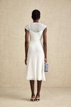 Liane şeffaf midi elbise