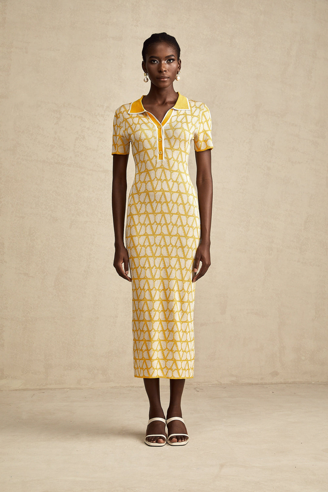 Madeleine toile midi elbise