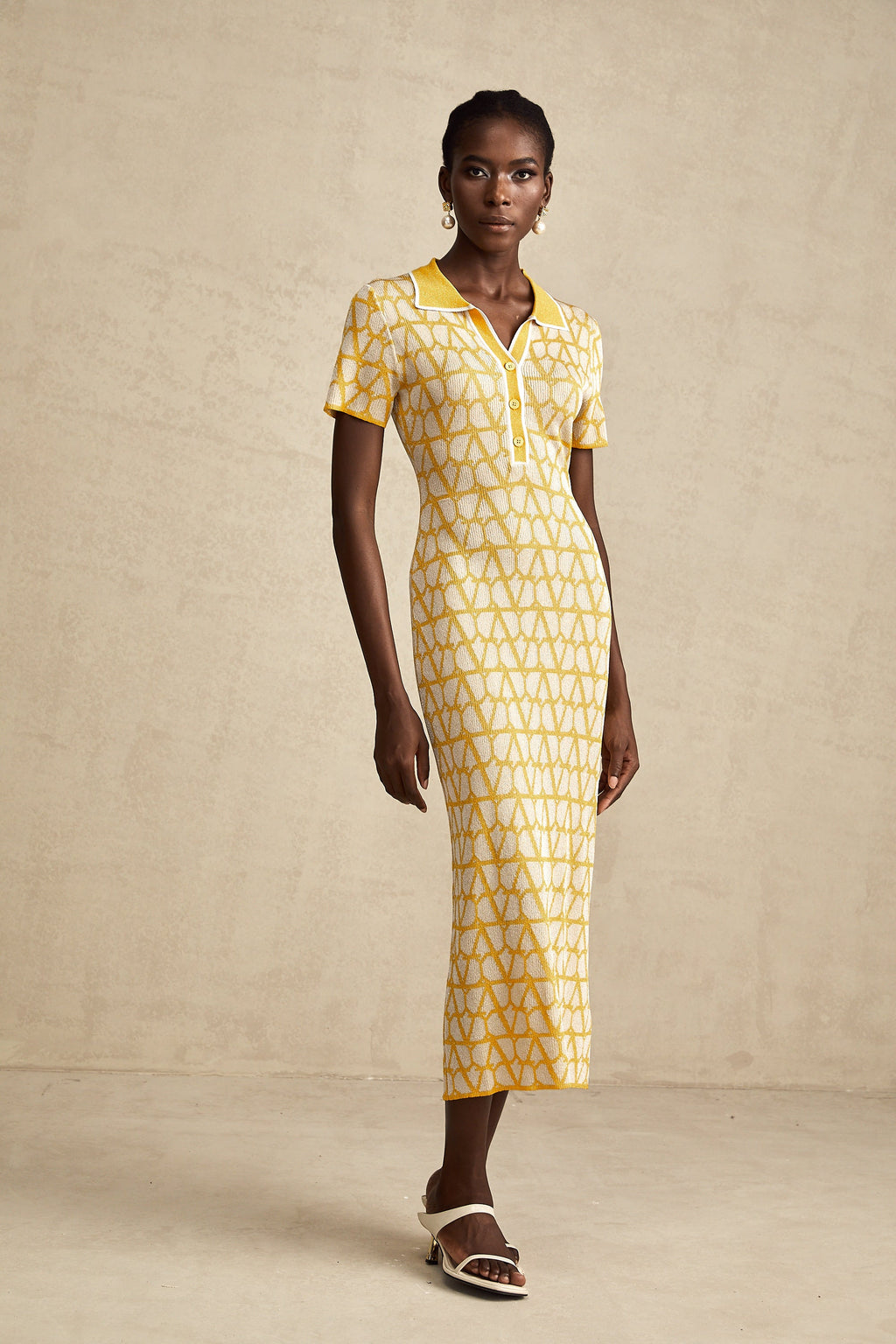 Madeleine toile midi elbise