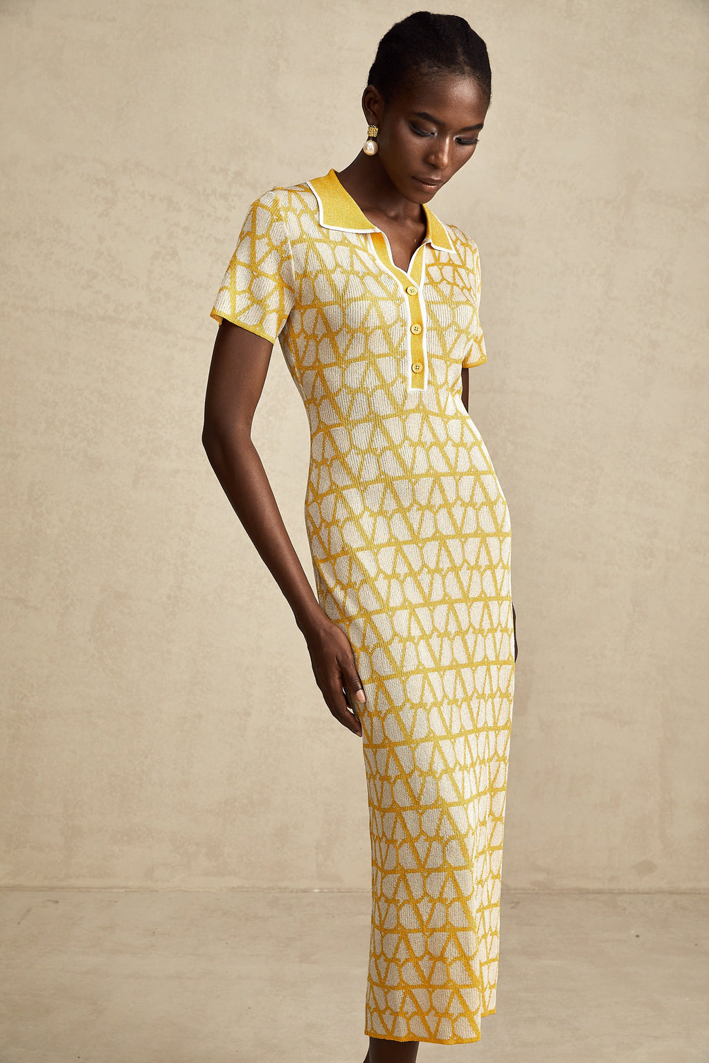 Madeleine toile midi elbise