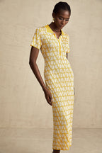 Madeleine toile midi elbise