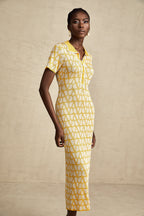 Madeleine toile midi elbise