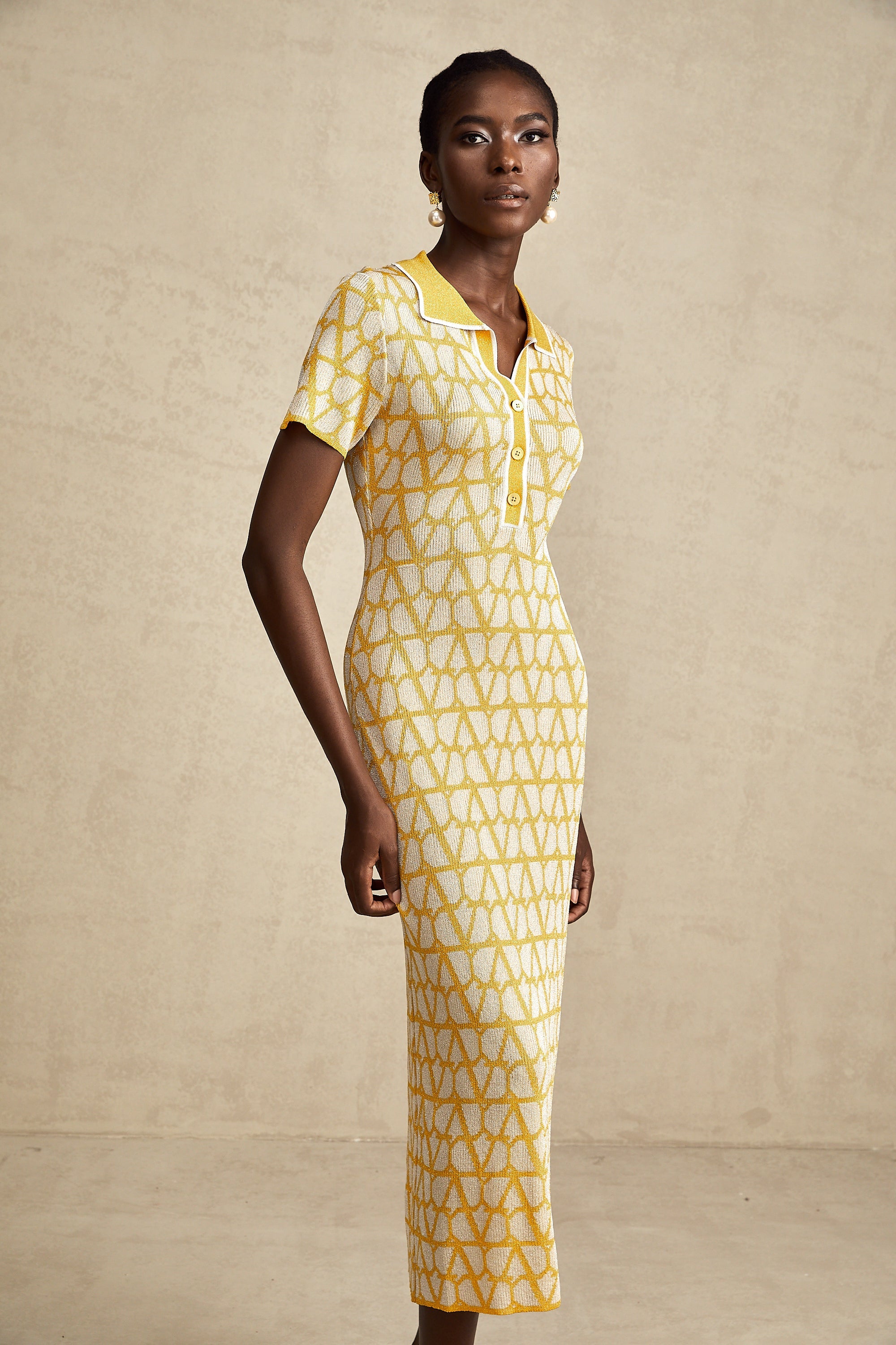 Madeleine toile midi elbise