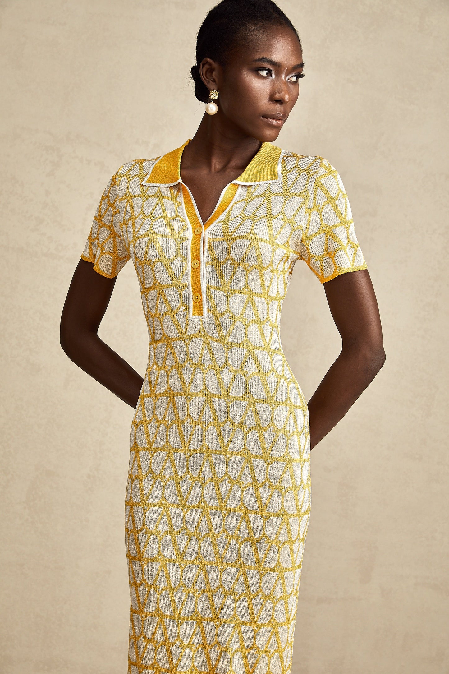 Madeleine toile midi elbise