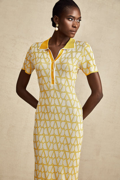 Madeleine toile midi elbise