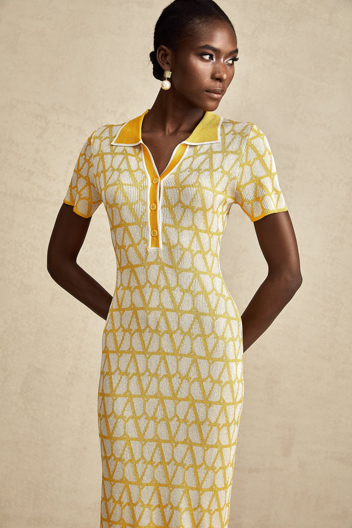 Madeleine toile midi elbise