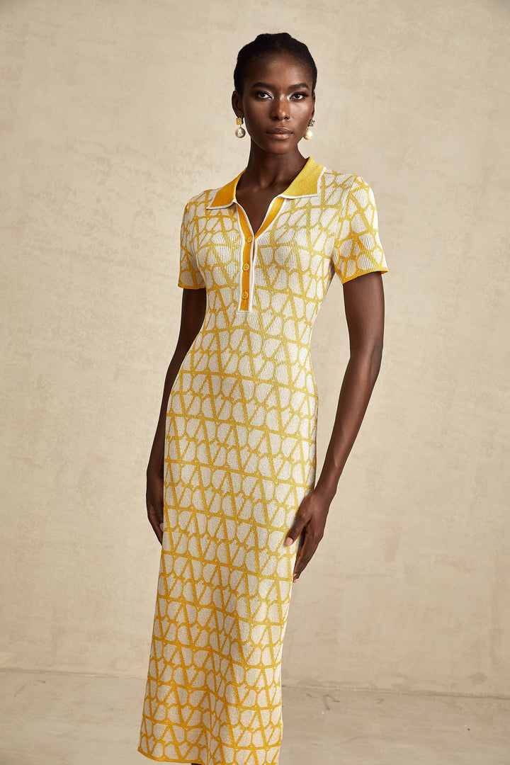 Madeleine toile midi elbise